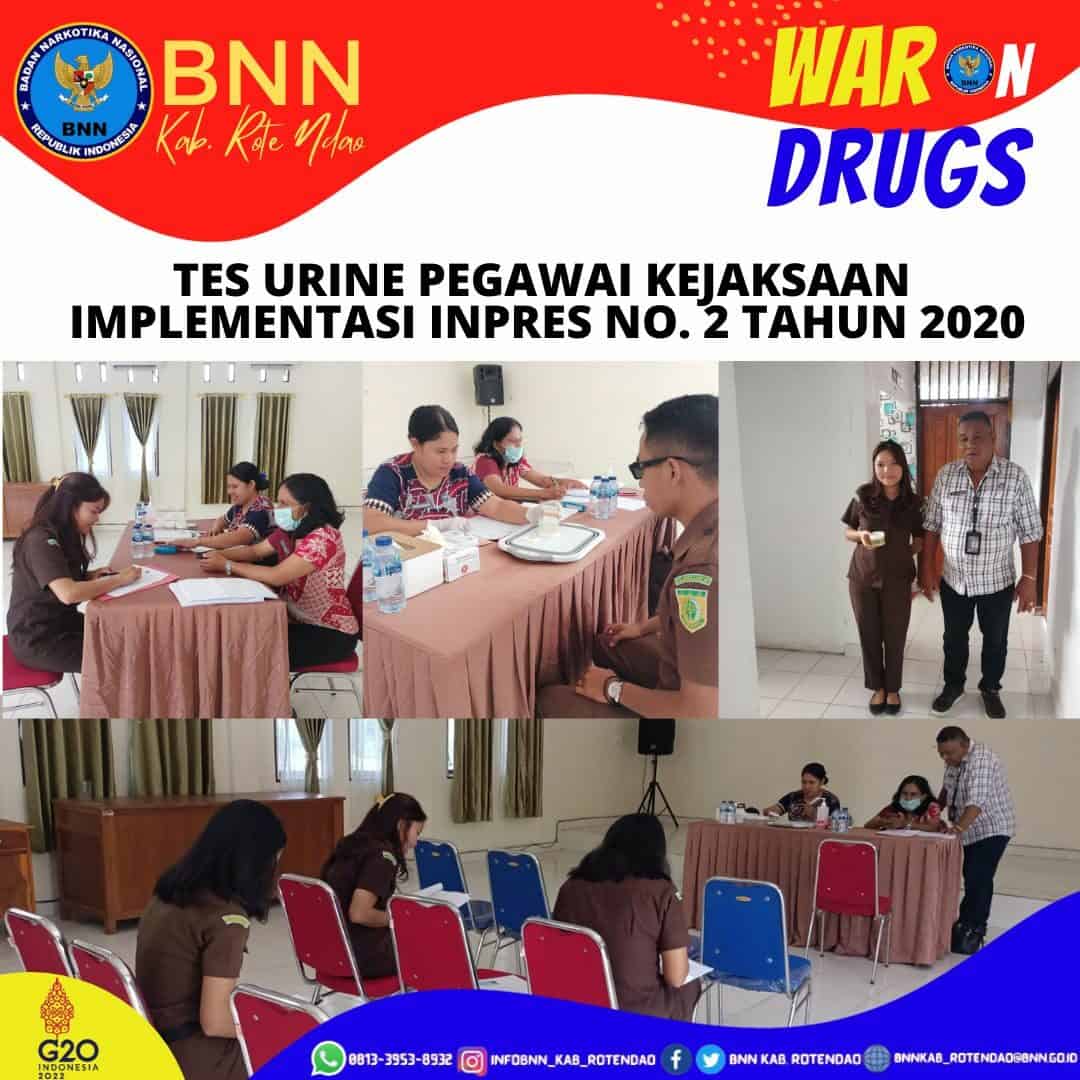 Tes Urine Pegawai Kejaksaan sebagai Implementasi Inpres No. 2 Tahun 2020 tentang RAN P4GN Tes Urine Pegawai Kejaksaan sebagai Implementasi Inpres No. 2 Tahun 2020 tentang RAN P4GN