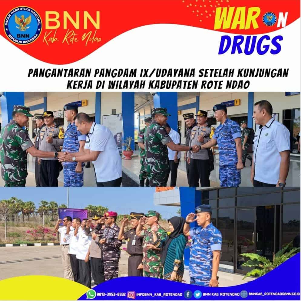 Pengantaran Pangdam IX/Udayana setelah kunjungan kerja di wilayah Kabupaten Rote Ndao Pengantaran Pangdam IX/Udayana setelah kunjungan kerja di wilayah Kabupaten Rote Ndao