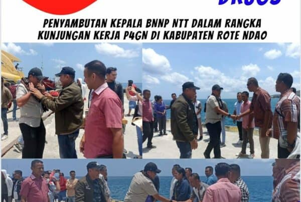 Penyambutan Kepala BNNP NTT dalam rangka kunjungan kerja P4GN di Kabupaten Rote Ndao