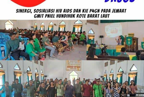 Sinergi KPAD Kabupaten Rote Ndao dan BNNK Rote Ndao Sosialisasi HIV AIDS dan KIE P4GN di Gereja GMIT Pniel Hindihuk Rote Barat Laut