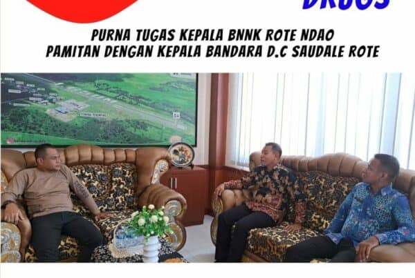 Purna Tugas Kepala BNNK Rote Ndao Pamitan dengan Kepala Bandara D.C. Saudale Rote