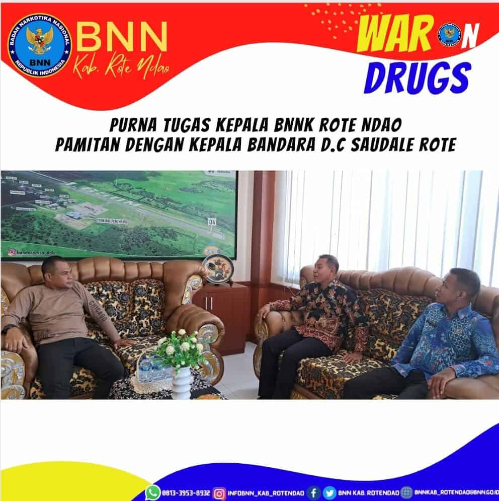 Purna Tugas Kepala BNNK Rote Ndao Pamitan dengan Kepala Bandara D.C. Saudale Rote Purna Tugas Kepala BNNK Rote Ndao Pamitan dengan Kepala Bandara D.C. Saudale Rote
