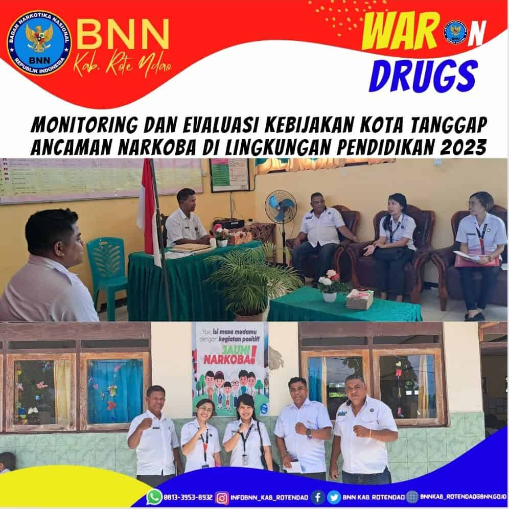 Monitoring dan Evaluasi Kebijakan Kota Tanggap Ancaman Narkoba di Lingkungan Pendidikan Tahun 2023 Monitoring dan Evaluasi Kebijakan Kota Tanggap Ancaman Narkoba di Lingkungan Pendidikan Tahun 2023