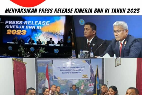 Menyaksikan Press Release Kinerja BNN RI secara virtual