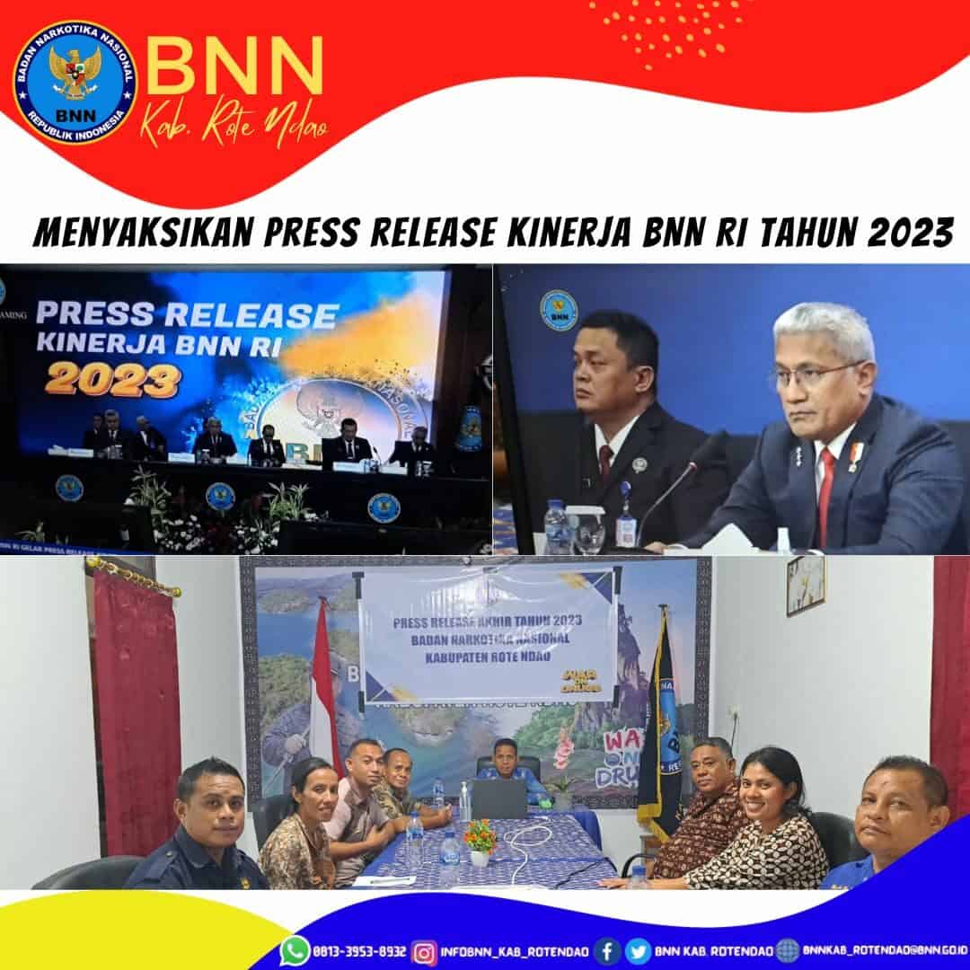 Menyaksikan Press Release Kinerja BNN RI secara virtual Menyaksikan Press Release Kinerja BNN RI secara virtual