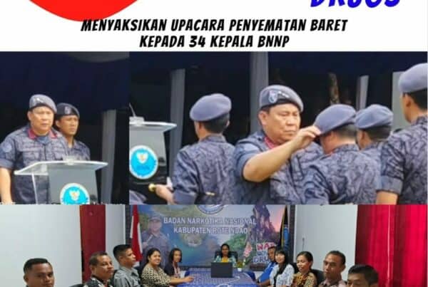 Menyaksikan Upacara Penyematan Baret kepada 34 Kepala BNNP