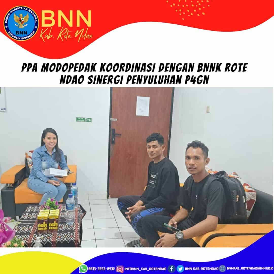Koordinasi PPA Modopedak dengan BNNK Rote Ndao bersinergi Penyuluhan cegah dini P4GN Koordinasi PPA Modopedak dengan BNNK Rote Ndao bersinergi Penyuluhan cegah dini P4GN