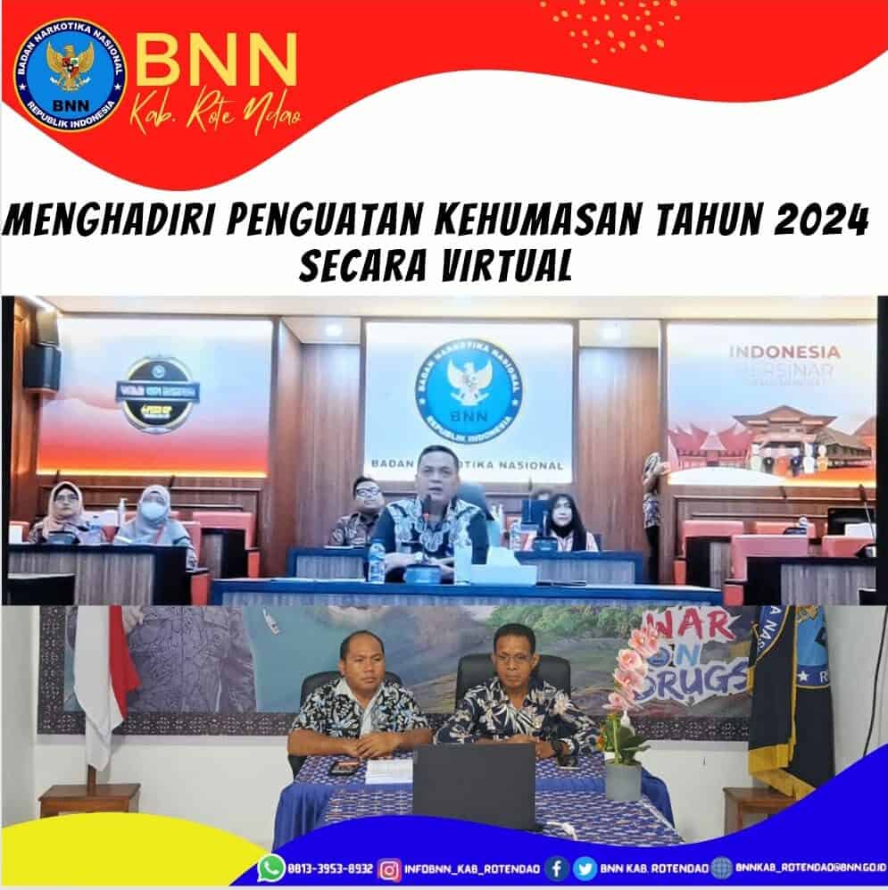 Menghadiri Penguatan Kehumasan BNN RI Tahun 2024 secara Virtual Menghadiri Penguatan Kehumasan BNN RI Tahun 2024 secara Virtual