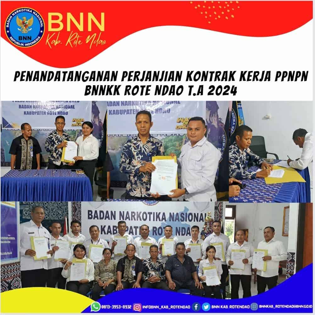 Penandatanganan Perjanjian Kontrak Kerja PPNPN BNNK Rote Ndao T.A 2024 Penandatanganan Perjanjian Kontrak Kerja PPNPN BNNK Rote Ndao T.A 2024