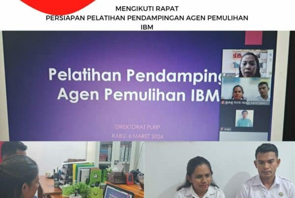 Mengikuti Rapat Persiapan Pelatihan Pendampingan Agen Pemulihan IBM Tahun 2024