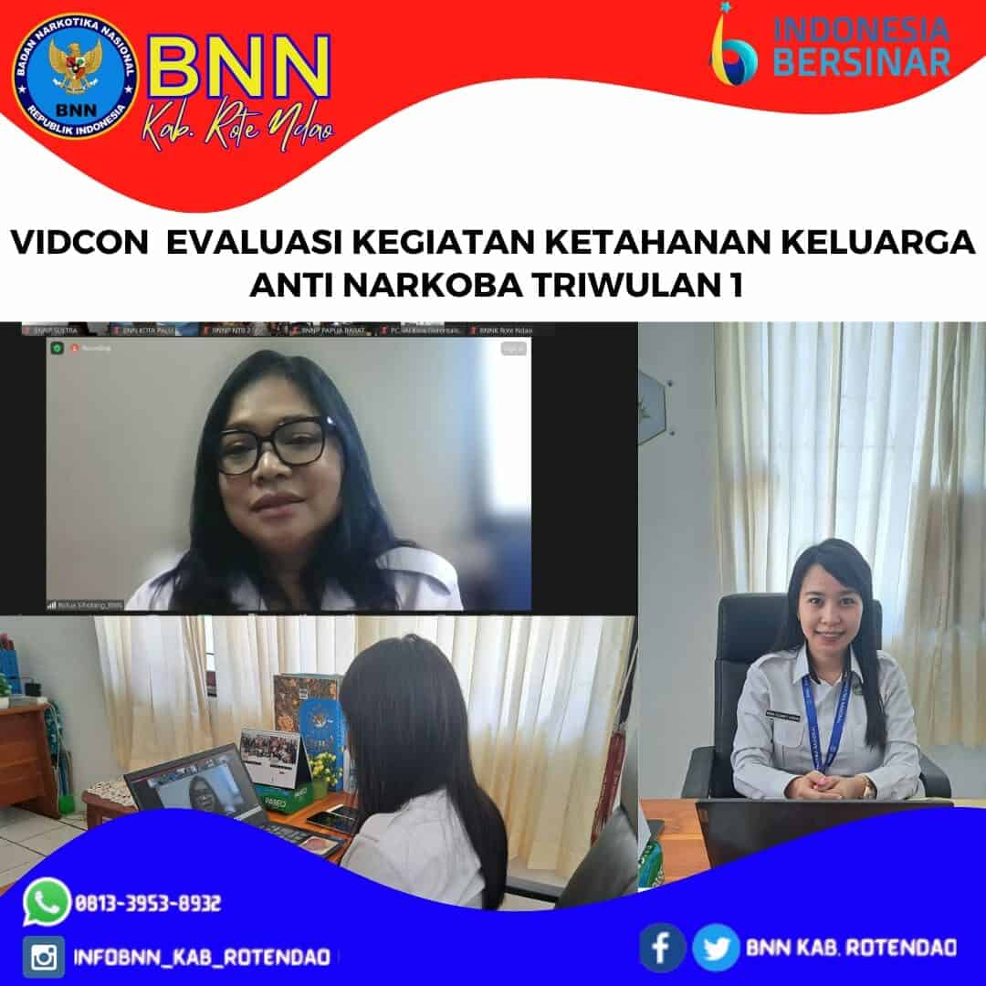Evaluasi Kegiatan Ketahanan Keluarga Anti Narkoba Triwulan 1 secara virtual Evaluasi Kegiatan Ketahanan Keluarga Anti Narkoba Triwulan 1 secara virtual