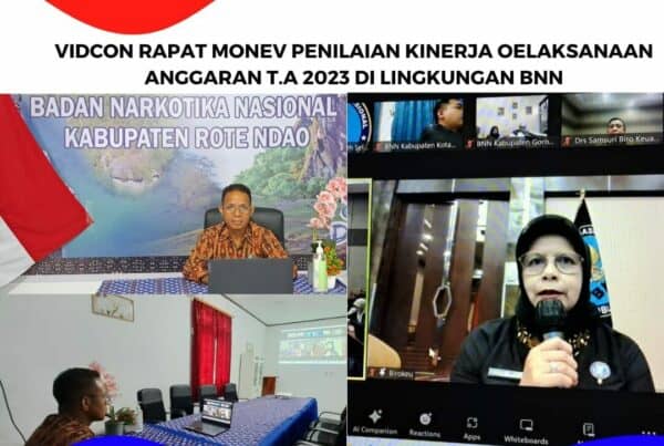 Vidcon Rapat Monev Penilaian Kinerja Pelaksanaan Anggaran T.A 2023 di Lingkungan BNN