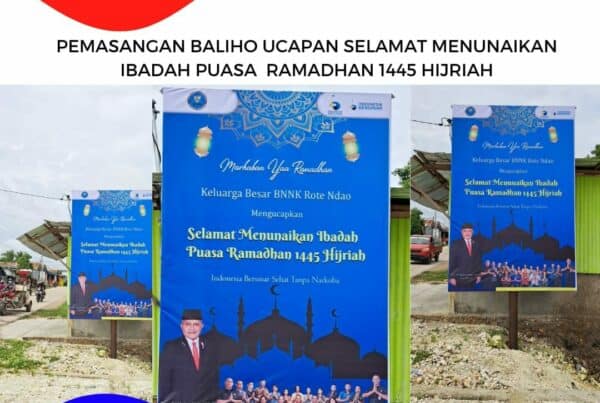 Pemasangan Baliho Ucapan Selamat Menunaikan Ibadah Puasa Ramdah 1445 Hijriah