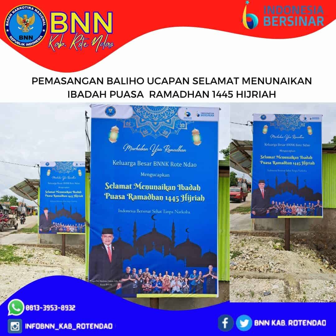 Pemasangan Baliho Ucapan Selamat Menunaikan Ibadah Puasa Ramdah 1445 Hijriah Pemasangan Baliho Ucapan Selamat Menunaikan Ibadah Puasa Ramdah 1445 Hijriah
