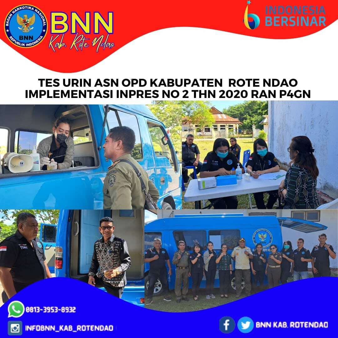 Tes Urine ASN OPD Lingkup Pemda Kabupaten Rote Ndao, Implementasi Inpres Nomor 2 Tahun 2020 tentang RAN P4GN Tes Urine ASN OPD Lingkup Pemda Kabupaten Rote Ndao, Implementasi Inpres Nomor 2 Tahun 2020 tentang RAN P4GN