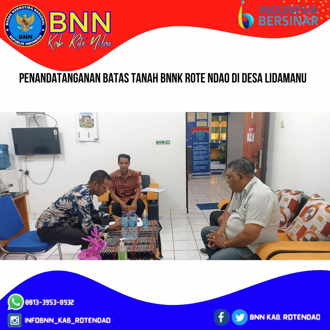 Penandatanganan Batas BNNK Rote Ndao di Desa Lidamnu Rote Tengah Penandatanganan Batas BNNK Rote Ndao di Desa Lidamnu Rote Tengah