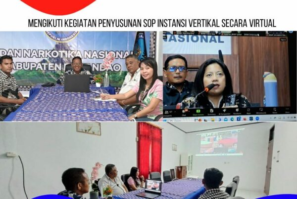 Mengikuti Kegiatan Penyusunan SOP Instansi vertikal BNN secara virtual
